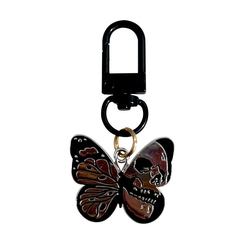 Wholesale Skull Butterfly Halloween Vintage Keychain